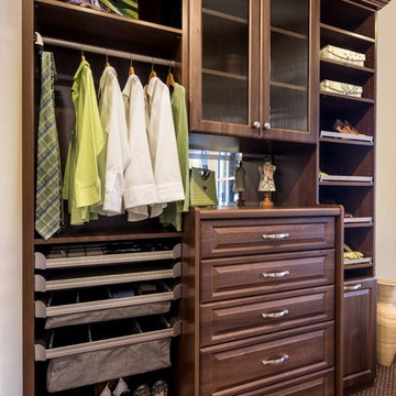 Italian Walnut Reach-In Closet Display - Danville Showroom
