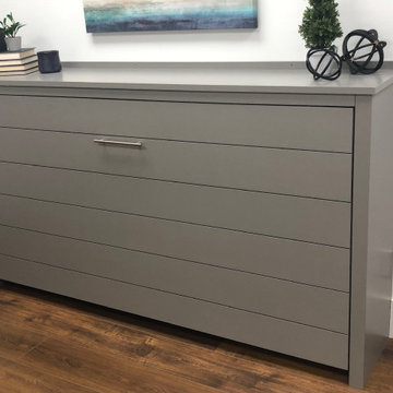Custom Built Horizontal Twin Size Murphy Bed Cabinet