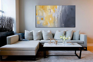 Large trendy home design photo in Austin