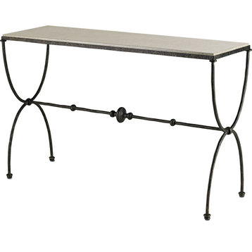 Agora Console Table, Rustic Bronze, Polished