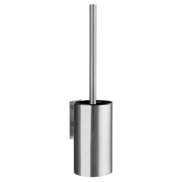 Self Adhesive Toilet Brush and Holder Brushed Stainless Steel