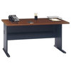 Series A 60W Office Desk in Hansen Cherry and Galaxy - Engineered Wood