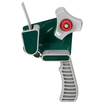 10" Gray and Green One Handed 2" Packing Tape Gun