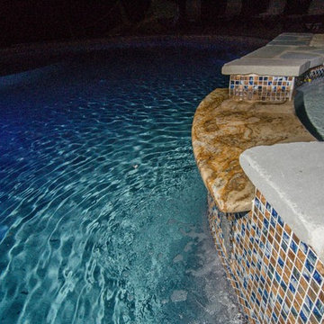 Golden Sparkle Granite Pool Bar