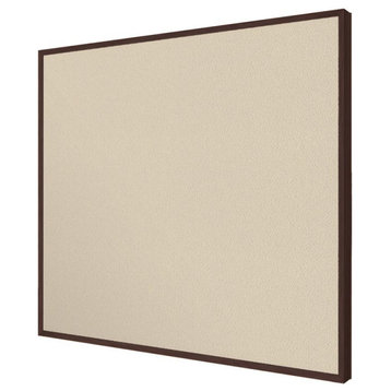 Ghent's Fabric 3' x 4' Bulletin Board with Cherry Trim in Beige