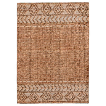 Linon Marion Lansing Polyester 8' x 10' Area Rug in Cream