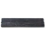 Stone Center Online - Chair Rail Trim Molding Nero Marquina Black Marble 2-1/2x12 Polished, 1 piece - Color: Nero Marquina Marble (black background with fine and compact grain and white veins);