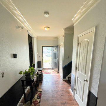 Interior Hallway Painting with wainscoting