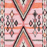 Momeni - Momeni Margaux Table Tufted Contemporary Area Rug Pink 7'6" X 9'6" - Transform traditional rooms with the tribal design of the Margaux Collection. Inspired by the nomadic motifs of North African prints, the geometric rug patterns range from Moroccan-style diamonds and stars to zigzags and stripes. Brilliant shades of red, pink, orange, blue and black capture the lively spirit of each floor covering, making each rug an eye-catching focal point for modern floors. Table tufted construction gives the decorative carpet a thick textural pile that's plush and pleasing beneath bare feet.