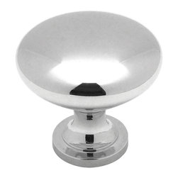 Cosmas - Cosmas 5305CH Polished Chrome Traditional Round Solid Cabinet Knob, Set of 5 - Cabinet And Drawer Knobs