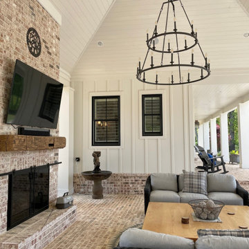 Main level Outdoor Room and Garage Bar