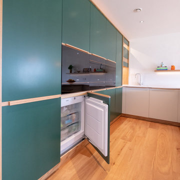 Handmade contemporary kitchen, Newbury Race Course, Berkshire