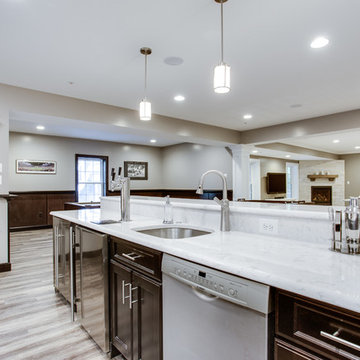 Transitional Wet Bar and Game Room Area Ijamsville, MD