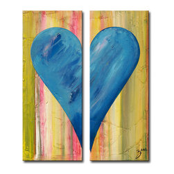 Ready2HangArt - Heartwork "Amsterdam" 2-Piece Canvas Art Set, 40"x16" - Prints And Posters