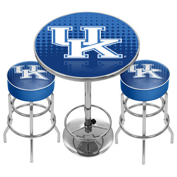 University of Kentucky Game Room Combo, 2 Bar Stools and Table