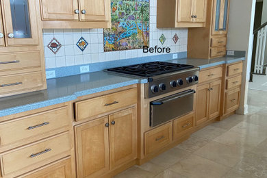 Inspiration for a transitional kitchen remodel in Tampa