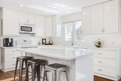Inspiration for a modern kitchen remodel in Edmonton