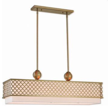 Traditional Glam Six Light Chandelier-Soft Gold Finish - Chandelier