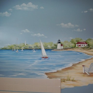 Bathroom Beach Mural