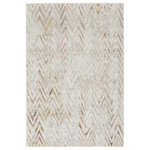 Nourison - Nourison Glitz 5'3" x 7'3" Multicolor Contemporary Indoor Area Rug - The classic chevron pattern gets a modern update with this contemporary rug from the Glitz Collection. The geometric design is presented in soft multicolored shades with a subtly distressed finish and shimmering accents that shift under different lighting. Made from softly textured, easy to clean polyester yarns.