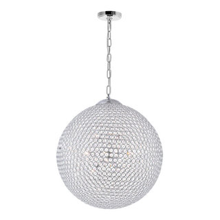 Globe 26 Light Chandelier With Chrome Finish - Contemporary