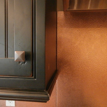 Hammered Copper Backsplash in Westchester