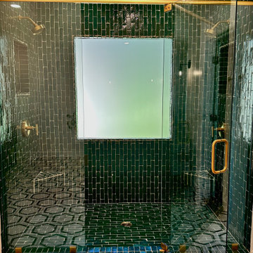 Gorgeous Green Tile East Cobb Bathroom +Huge Custom Closet