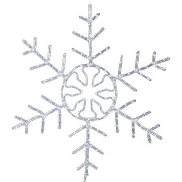 Vickerman 24" LED 160 Light Forked Snowflake, Pure White