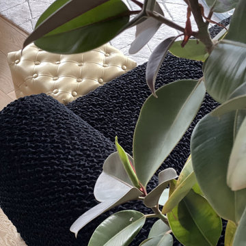 Black Sofa 3 Seater Slipcover | Velvet Collection | Interior Design