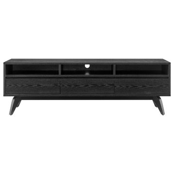 Lawrence 63" Media Stand in Black Stained Ash