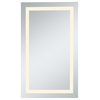 Led Hardwired Mirror Rectangle W24H40 Dimmable 3000K