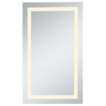Elegant Decor - LED Hardwired Mirror Rectangle W24"H40" Dimmable 3000K - The Nova Collection virtually glows with an integrated LED ribbon bordering just inside the highly reflective mirror. Adding to the value of this mirror is a built in defrosting system and the versatility to display it either vertically or horizontally.