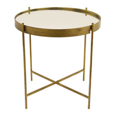 Threehands Side Tables And End Houzz Three Hands Corp Metal Mirrored Table Side Tables And End