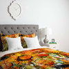 Deny Designs Ginette Fine Art Abstract Sunflowers Duvet Cover - Lightweight