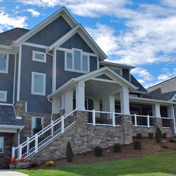 Contemporary Farmhouse Stone Exterior