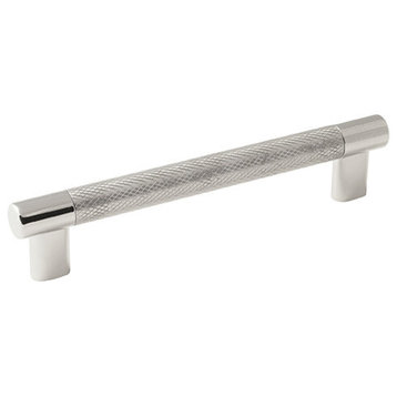 Amerock Esquire Cabinet Pull, Polished Nickel/Stainless Steel, 6-5/16" Center-to