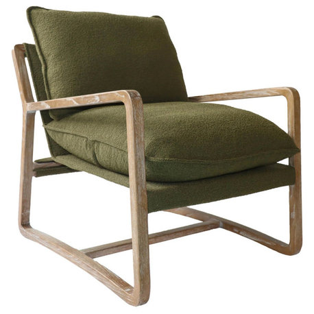 Hunter Club Chair - Moss Boucle