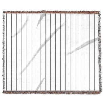 "Vertical Pinstripes" Woven Blanket 60"x50"