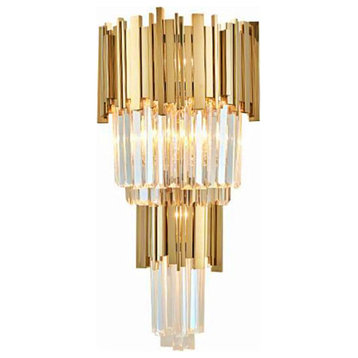 Gio Gold Plated Crystal Wall Sconce
