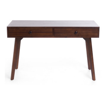 GDF Studio Jushwo Walnut Finished Acacia Wood Console Table