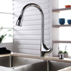 Kraus Single Lever Pull Out Kitchen Faucet Chrome KPF-1621 - Kitchen Faucets