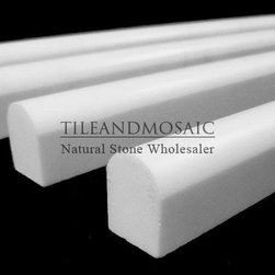 Bianco Dolomiti Marble Italian White Dolomite Bullnose Pencil Molding Polished - Products