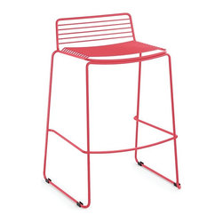 Velletri Red Indoor Outdoor Wire Bar Stool by Glid Studio for Huset - Bar Stools And Counter Stools