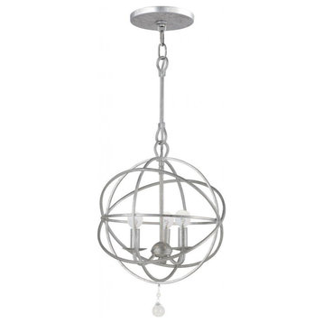 Crystorama Solaris Olde Silver Mini Chandelier, Part of The New Solaris