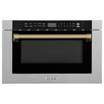 ZLINE Microwave Drawer s, DuraSnow and Champagne Bronze MWDZ-1-SS-H-CB