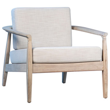 Modern White Wash Oak Easy Chair
