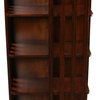 Bookcase English Regency Flame Mahogany Inlaid  Revolving 8-Sh