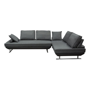 Diamond Sofa 2PC Lounge Seating Platforms with Moveable Backrest DOLCELG2PCGR2