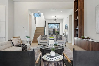 Inspiration for a modern living room remodel in Austin