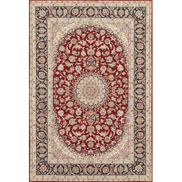 Pasargad Home Isfahan Hand-Knotted Silk & Wool Area Rug, 5'2"x7'8"